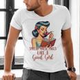 Smutty Spicy Book Reader Spread Those Pages Like A Good Girl Men's V-Neck T-Shirt