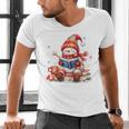 Snowman Reading Books Lovers Christmas Librarian Bookworm Men's V-Neck T-Shirt Snowman Reading Books Lovers Christmas Librarian Bookworm Men's V-Neck T-Shirt