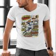 Softball Outfielder Best Traits Brave Retro Comic Book Art Premium Tri-Blend Men's V-Neck T-Shirt