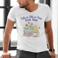 Tale As Old As Time Floral Bookshop Romantic Men's V-Neck T-Shirt Tale As Old As Time Floral Bookshop Romantic Men's V-Neck T-Shirt
