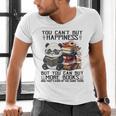 Teacher Bookworm Book Lover Panda Reading Book Librarian Tee Men's V-Neck T-Shirt