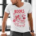 Valentines Book Lover Romance Books Are My Love Language Men's V-Neck T-Shirt