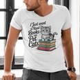 Vintage I Just Want To Read Books And Pet Cats Cat Raglan Baseball Tee Men's V-Neck T-Shirt Vintage I Just Want To Read Books And Pet Cats Cat Raglan Baseball Tee Men's V-Neck T-Shirt