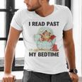 Vintage I Read Past My Bedtime Cute Sleeping Bear Book Lover Men's V-Neck T-Shirt Vintage I Read Past My Bedtime Cute Sleeping Bear Book Lover Men's V-Neck T-Shirt
