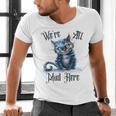 We'Re All Mad Here Cheshire Cat Alice Wonderland Book Kids Men's V-Neck T-Shirt