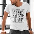 When In Doubt Go To The Library Teacher Vintage Book Lovers Men's V-Neck T-Shirt When In Doubt Go To The Library Teacher Vintage Book Lovers Men's V-Neck T-Shirt