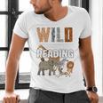Wild About Reading Book Reader Book Nerd Book Reading Lover Premium Tri-Blend Men's V-Neck T-Shirt Wild About Reading Book Reader Book Nerd Book Reading Lover Premium Tri-Blend Men's V-Neck T-Shirt