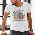 Wildflower Floral Book Just One More Chapter Men's V-Neck T-Shirt Wildflower Floral Book Just One More Chapter Men's V-Neck T-Shirt
