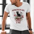 Women's Cat Books Romantic Floral Aesthetic Book Lover Cat Owner Men's V-Neck T-Shirt Women's Cat Books Romantic Floral Aesthetic Book Lover Cat Owner Men's V-Neck T-Shirt