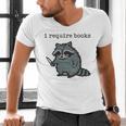 Women's i Require Books Raccoon Men's V-Neck T-Shirt Women's i Require Books Raccoon Men's V-Neck T-Shirt