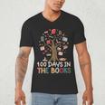 100 Days In The Books Reading Teacher Cute Book Lover Men's V-Neck T-Shirt