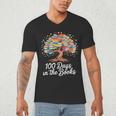 100th Day Of School Books Tree Reading Men's V-Neck T-Shirt