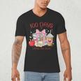 100th Day Of School Teachers 100 Days Of Coffee Chaos Books Men's V-Neck T-Shirt