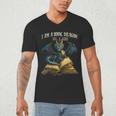 3 Bookish Quote I Am a Book Dragon Not a Worm Reading Book Men's V-Neck T-Shirt