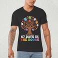 67 Days In The Books Reading Teacher 67th Day Of School Kids Men's V-Neck T-Shirt 67 Days In The Books Reading Teacher 67th Day Of School Kids Men's V-Neck T-Shirt