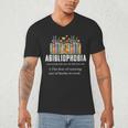 Abibliophobia Definition Book Reader Book Nerd Book Reading Men's V-Neck T-Shirt