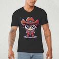 Adorable Book Lover Cowboy With Reading Glasses Cute Men's V-Neck T-Shirt Adorable Book Lover Cowboy With Reading Glasses Cute Men's V-Neck T-Shirt