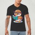 Adorable Book Lover Mallard Duck With Reading Glasses Cute Men's V-Neck T-Shirt