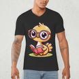 Adorable Book Lover Ostrich With Reading Glasses Cute Men's V-Neck T-Shirt Adorable Book Lover Ostrich With Reading Glasses Cute Men's V-Neck T-Shirt