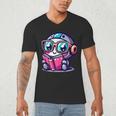 Adorable Book Lover Robot With Reading Glasses Cute Men's V-Neck T-Shirt Adorable Book Lover Robot With Reading Glasses Cute Men's V-Neck T-Shirt