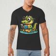 Alligator Reading a Book Animal Men's V-Neck T-Shirt