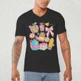 Apple Disco Pencil Books Bow Teacher Student Back To School Men's V-Neck T-Shirt Apple Disco Pencil Books Bow Teacher Student Back To School Men's V-Neck T-Shirt