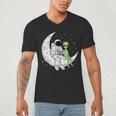 Astronaut Reading Book To Alien Moon Space Book Lover Men Men's V-Neck T-Shirt Astronaut Reading Book To Alien Moon Space Book Lover Men Men's V-Neck T-Shirt