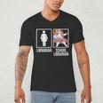 Back To School Library Unicorn Book Lover School Librarian Men's V-Neck T-Shirt