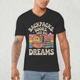 Backpacks Books And Big Dreams Cute Back To School Men's V-Neck T-Shirt