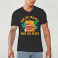 Ban The Fascist Save The Books For a Book Fan Men's V-Neck T-Shirt