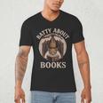 Batty About Books Reading Book Lover Men Women Distressed Men's V-Neck T-Shirt