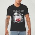 Bella Ciao Goodbye Beautiful Skull Book Of Dark Magic Occult Men's V-Neck T-Shirt