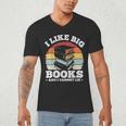 I LIKE BIG BOOKS AND I CANNOT LIE Book Lover Print Men's V-Neck T-Shirt I LIKE BIG BOOKS AND I CANNOT LIE Book Lover Print Men's V-Neck T-Shirt