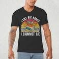 I Like Big Books And I Cannot Lie Bookworm Reading Teacher Men's V-Neck T-Shirt