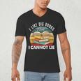 I Like Big Books Librarian Reading Teacher Book Lover Men's V-Neck T-Shirt I Like Big Books Librarian Reading Teacher Book Lover Men's V-Neck T-Shirt