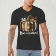 Boo-Kmarked Fall Pumpkin Books Halloween Teacher Teaching Men's V-Neck T-Shirt Boo-Kmarked Fall Pumpkin Books Halloween Teacher Teaching Men's V-Neck T-Shirt