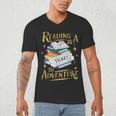 Book Adventure Library Student Teacher Book Men's V-Neck T-Shirt Book Adventure Library Student Teacher Book Men's V-Neck T-Shirt