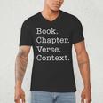 Book Chapter Verse Context Theology Christian Reformed Men's V-Neck T-Shirt