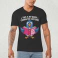 This Is My Book Character Costume Cute Pigeon Kids Reading Men's V-Neck T-Shirt