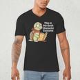 This Is My Book Character Costume Turtle Kids Reading Men's V-Neck T-Shirt This Is My Book Character Costume Turtle Kids Reading Men's V-Neck T-Shirt