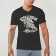 Book Dinosaur Bookworm T-Rex Dino Reading Books Book Men's V-Neck T-Shirt