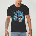 Book Dragon Reading Lover Men's V-Neck T-Shirt