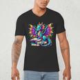 Book Dragon Reading Men's V-Neck T-Shirt