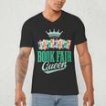 Book Fair Queen Literature School Book Fair Event Men's V-Neck T-Shirt