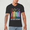 Book Flower Radicalized By Basic Decency Feminist Lgbt Men's V-Neck T-Shirt Book Flower Radicalized By Basic Decency Feminist Lgbt Men's V-Neck T-Shirt
