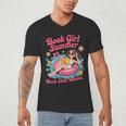 Book Girl Summer Beach Vacation Book Lover Men's V-Neck T-Shirt Book Girl Summer Beach Vacation Book Lover Men's V-Neck T-Shirt