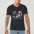 Book Lover Bear Cozy Reading Bear Graphic Bear Books Men's V-Neck T-Shirt Book Lover Bear Cozy Reading Bear Graphic Bear Books Men's V-Neck T-Shirt