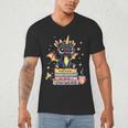 Book Lover Chibi Dragon With Big Red Glasses Bookworm Men's V-Neck T-Shirt
