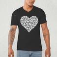 Book Lover Heart Shape Reading Librarian Library Teacher Men's V-Neck T-Shirt Book Lover Heart Shape Reading Librarian Library Teacher Men's V-Neck T-Shirt