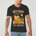 Book Lover Moth Mothman Book Club Reading Into Shadows Men's V-Neck T-Shirt Book Lover Moth Mothman Book Club Reading Into Shadows Men's V-Neck T-Shirt